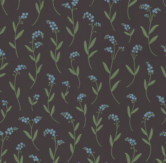 Wallpaper Forget-me-not black