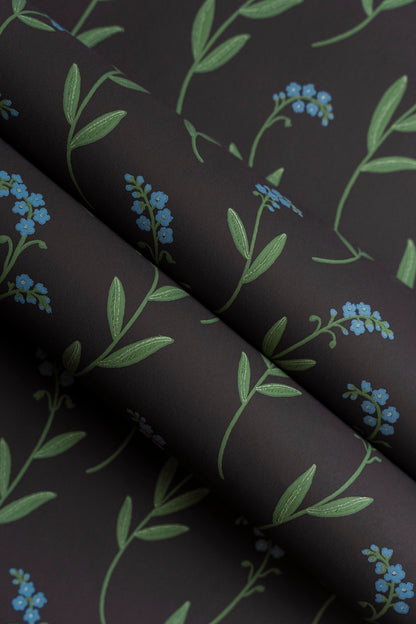 Wallpaper Forget-me-not black