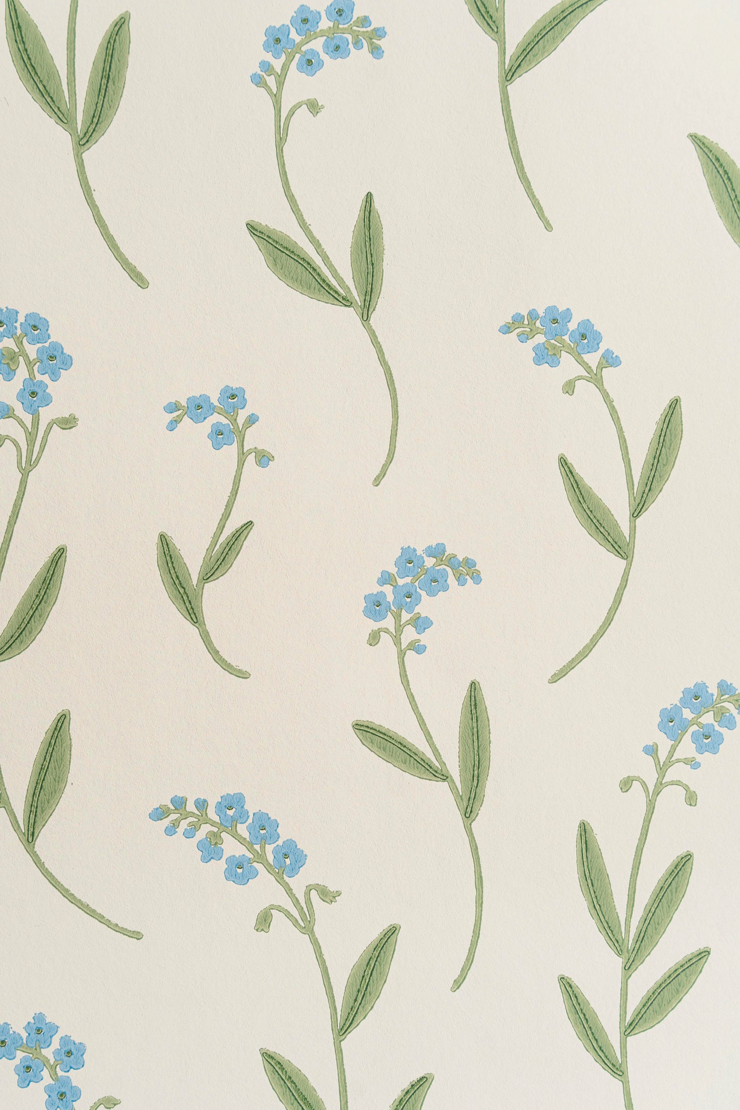 Wallpaper Forget-me-not cream white