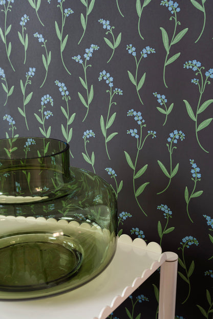 Wallpaper Forget-me-not black