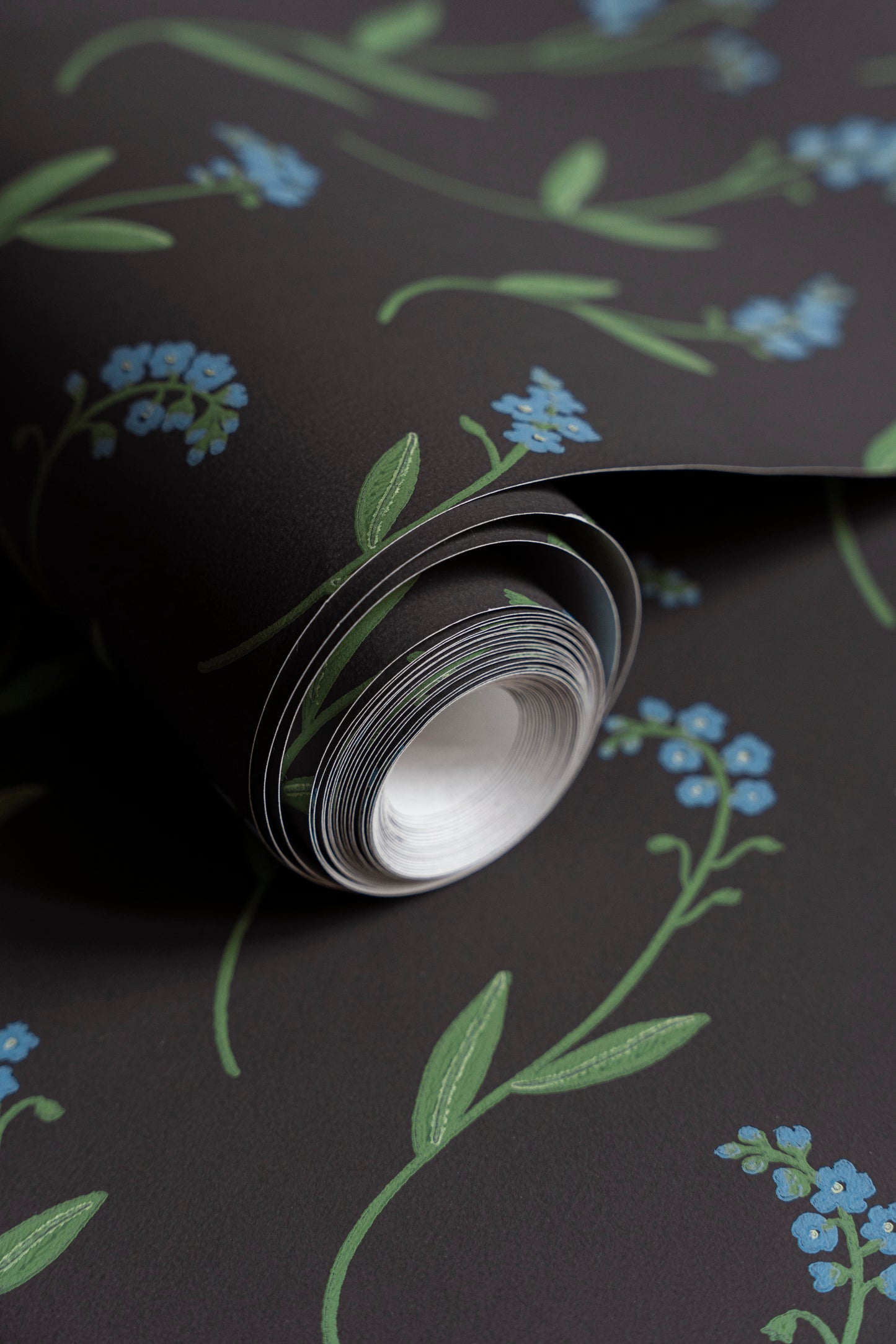 Wallpaper Forget-me-not black